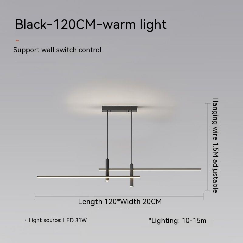 Nordic Restaurant Ceiling Lamp Minimalist Strip Dining-room Lamp - Image 8