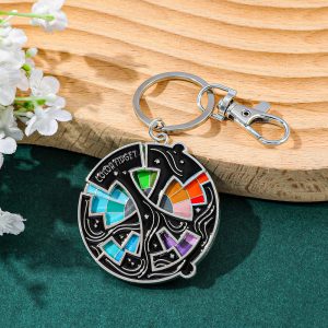 Tone Colo Wheel Rotator Keychain Pendant
