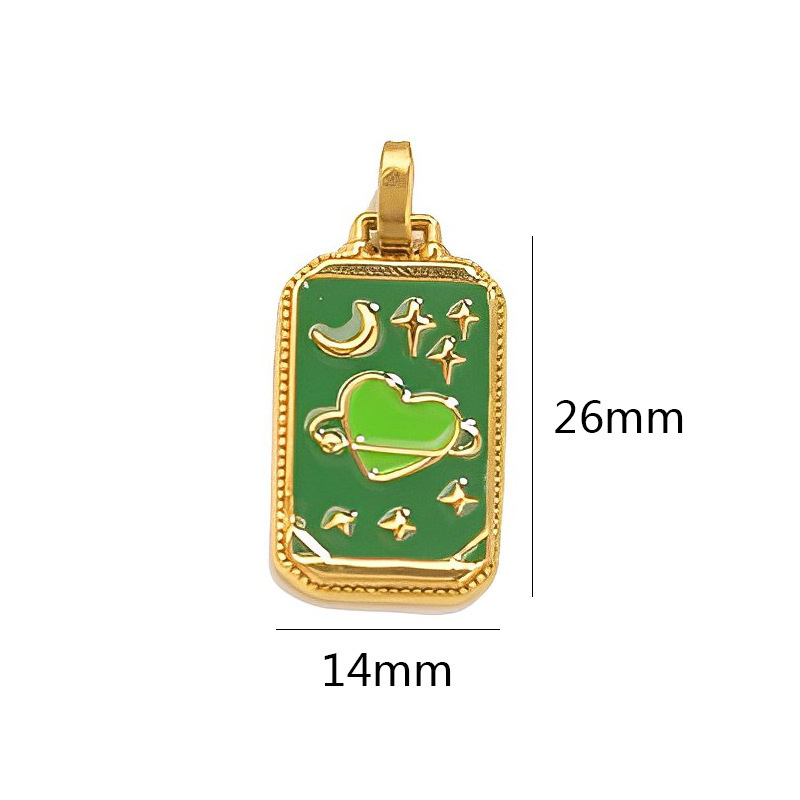 Stainless Steel Tarot Electroplated Necklace Bracelet Small Pendant - Image 5