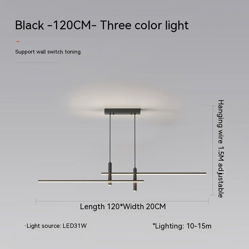 Nordic Restaurant Ceiling Lamp Minimalist Strip Dining-room Lamp - Image 7