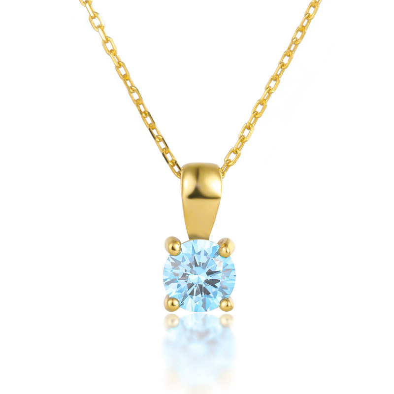 925 Sterling Silver December Birthday Stone Necklace Niche Senior Female - Image 7