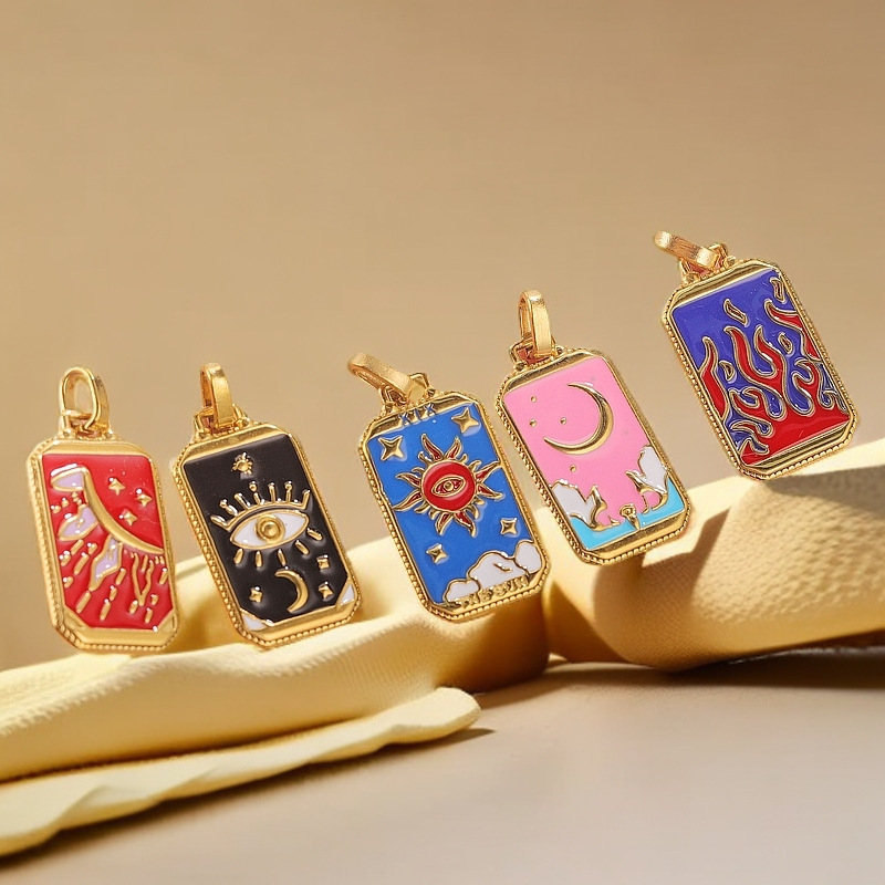 Stainless Steel Tarot Electroplated Necklace Bracelet Small Pendant
