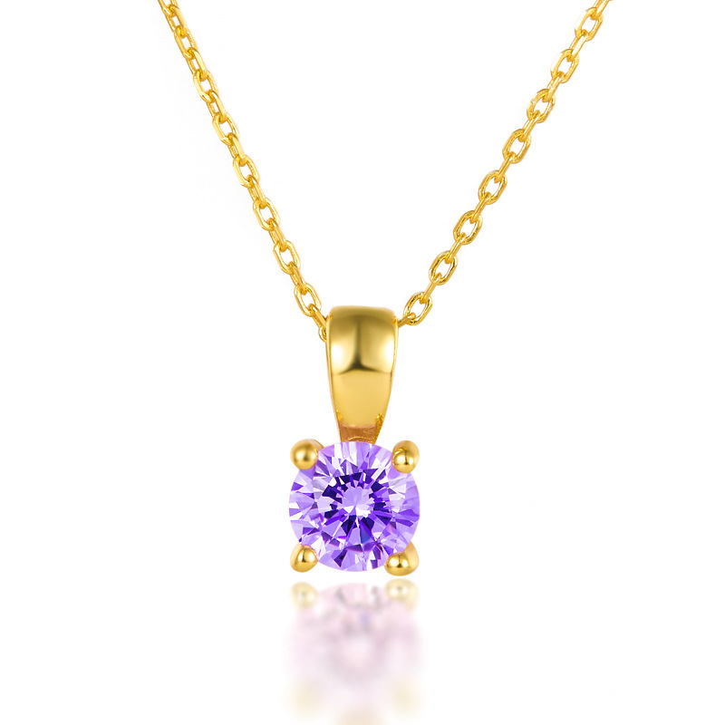 925 Sterling Silver December Birthday Stone Necklace Niche Senior Female - Image 6