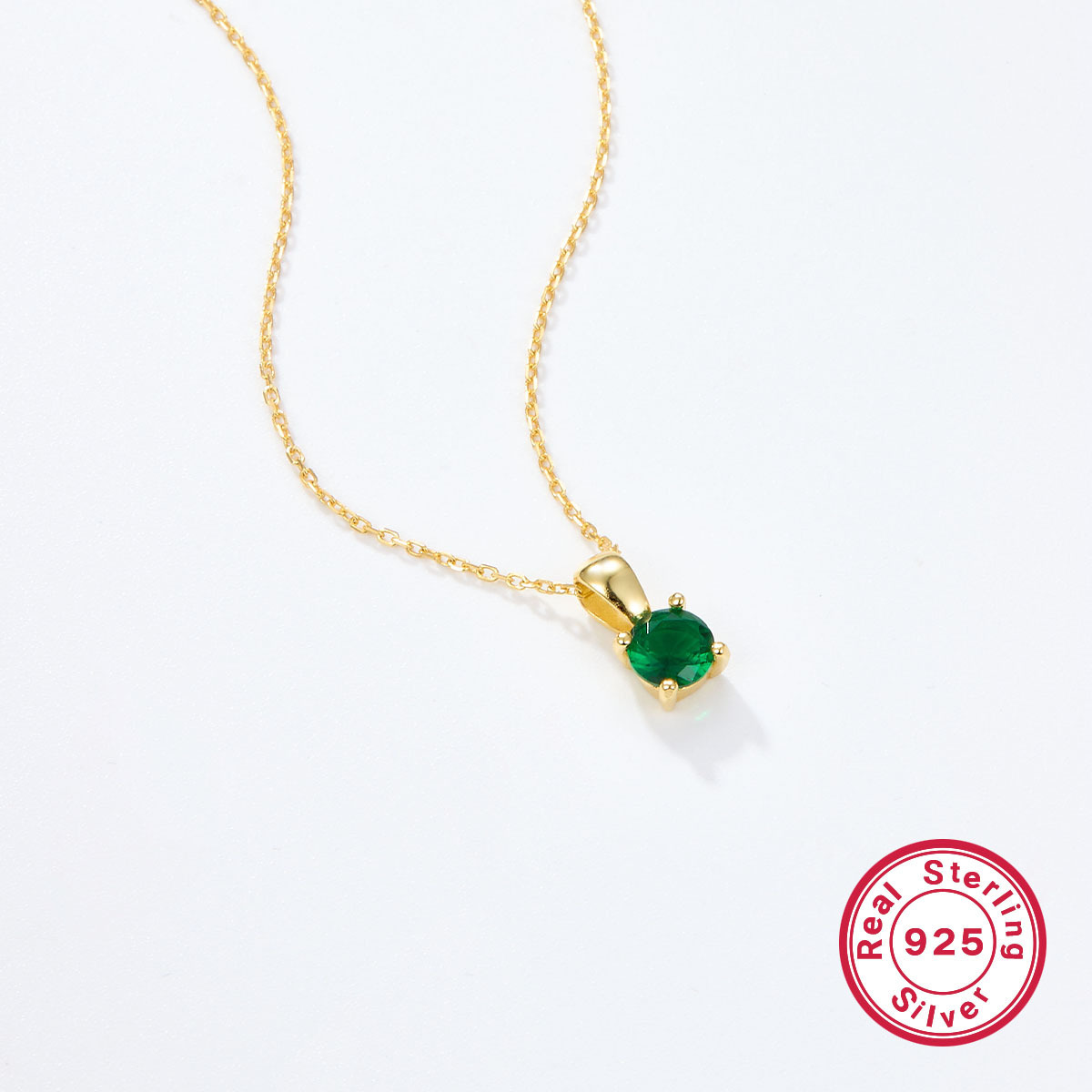 925 Sterling Silver December Birthday Stone Necklace Niche Senior Female - Image 4