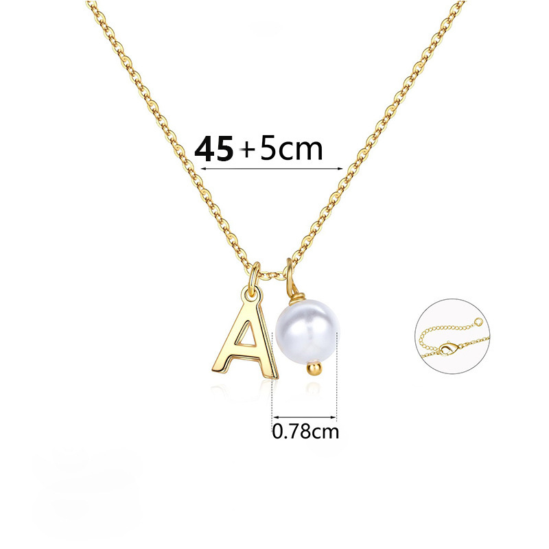 Stainless Steel 26 Letter Double Pendant Necklace - Image 5