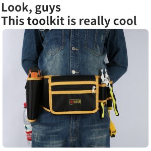 Electrician Tool Kit Special Portable Small Waist Bag Canvas Sturdy And Durable Waist Bag Belt Multi-function Storage And Repair Bag