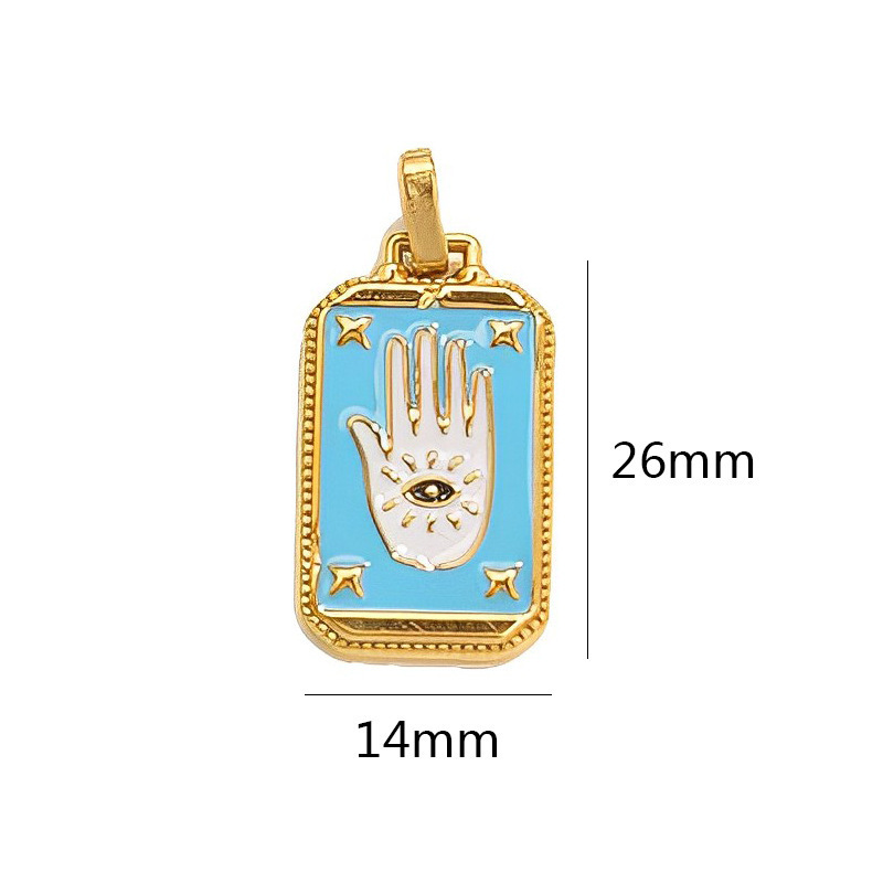 Stainless Steel Tarot Electroplated Necklace Bracelet Small Pendant - Image 6