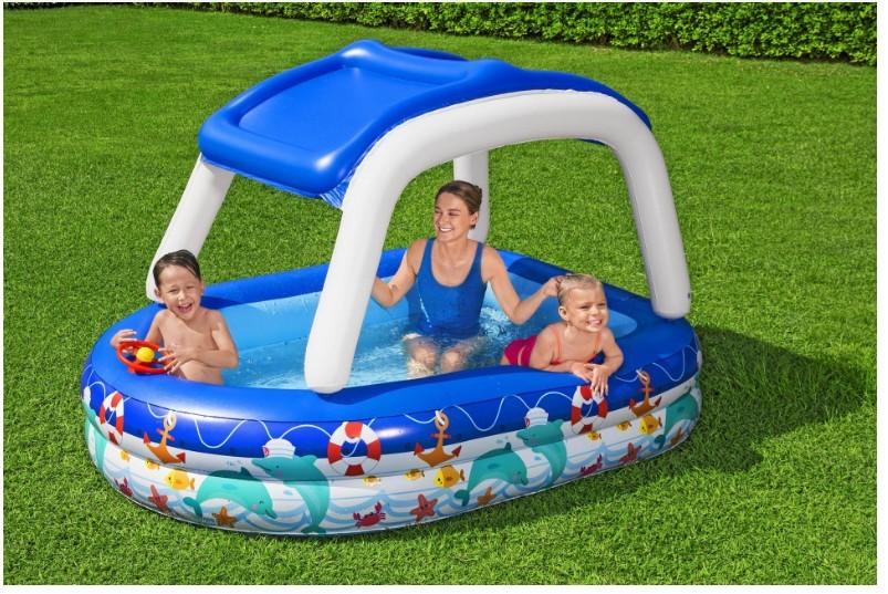 Boat Type Sunshade Pool Children's Paddling Pool Swimming Pool - Image 4