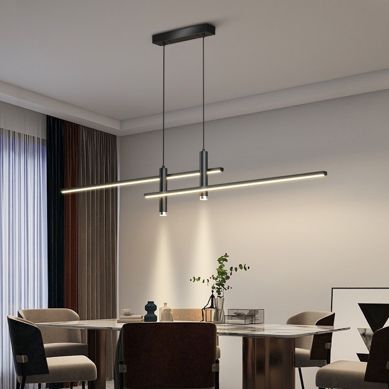 Nordic Restaurant Ceiling Lamp Minimalist Strip Dining-room Lamp - Image 3