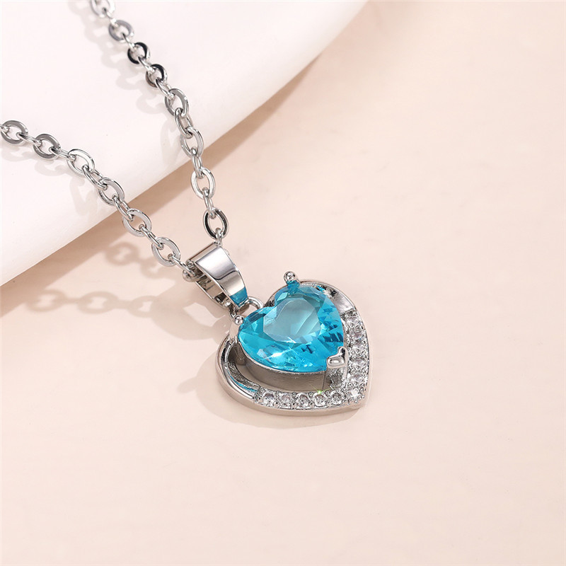 Ocean Heart Pendant Necklace Romantic Valentine's Day Gift - Image 6