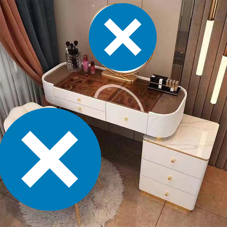 Modern Minimalist Bedroom Dresser Chair Set - Image 2