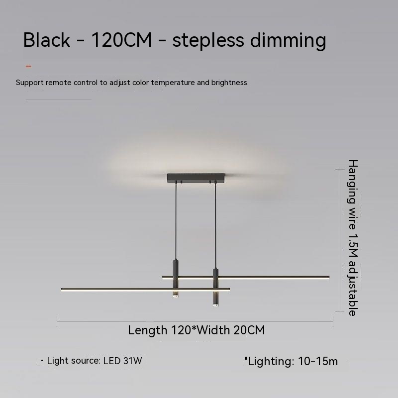 Nordic Restaurant Ceiling Lamp Minimalist Strip Dining-room Lamp - Image 6