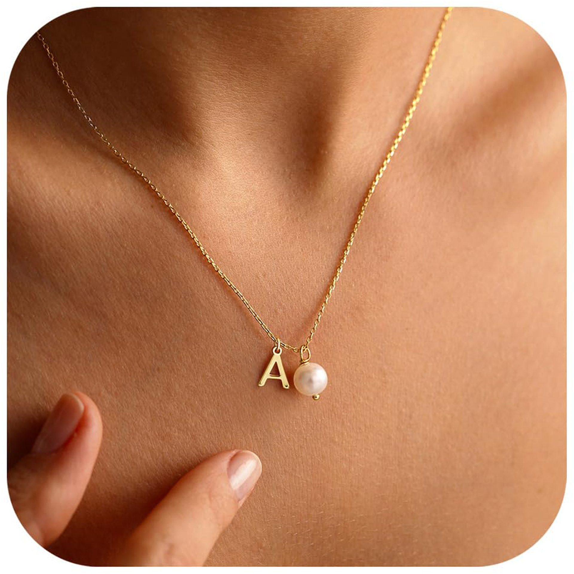 Stainless Steel 26 Letter Double Pendant Necklace - Image 2