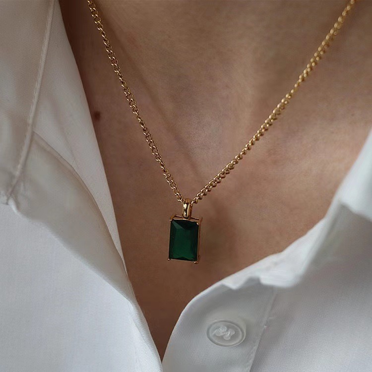 Necklace Stainless Steel Girl Zircon Female - Image 2