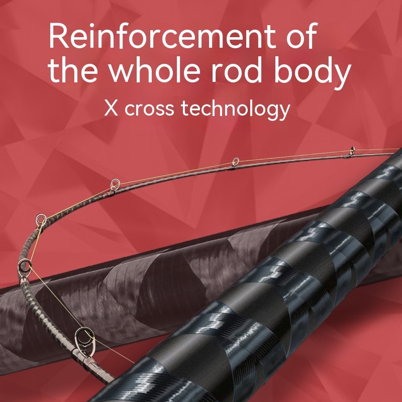 Carbon Straight Handle Pikestaff Light Lure Rod Tossing Adjustable Fishing Rod - Image 2