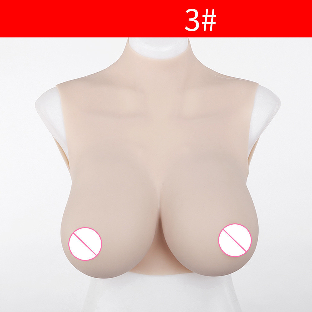 New Short High Neck Half Body Solid Fake Chest Liquid Silicone - Image 5