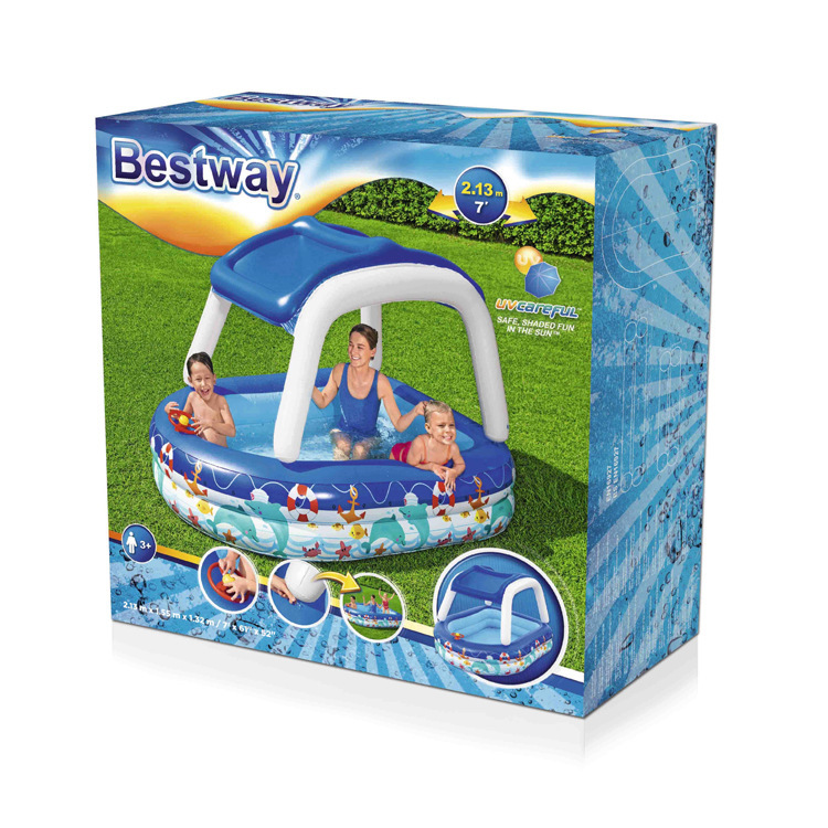 Boat Type Sunshade Pool Children's Paddling Pool Swimming Pool - Image 7