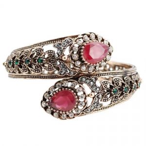 European And American Retro Alloy Gemstone Bracelet