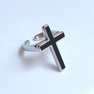 European And American Personalized Vintage Cross Stainless Steel Ring For Men