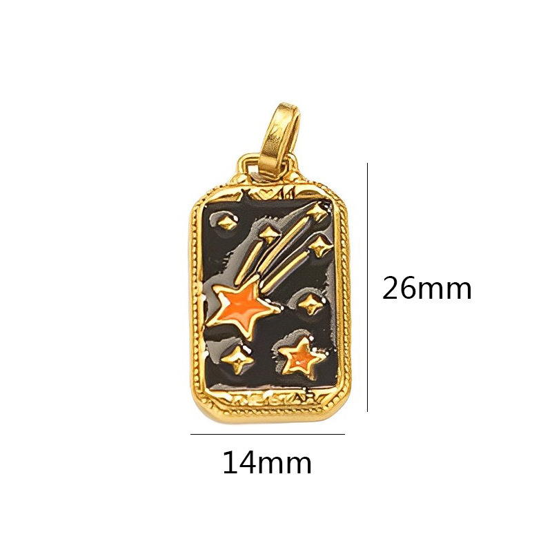 Stainless Steel Tarot Electroplated Necklace Bracelet Small Pendant - Image 7