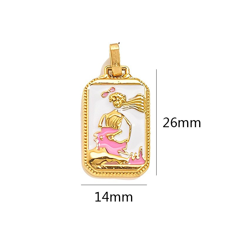 Stainless Steel Tarot Electroplated Necklace Bracelet Small Pendant - Image 9