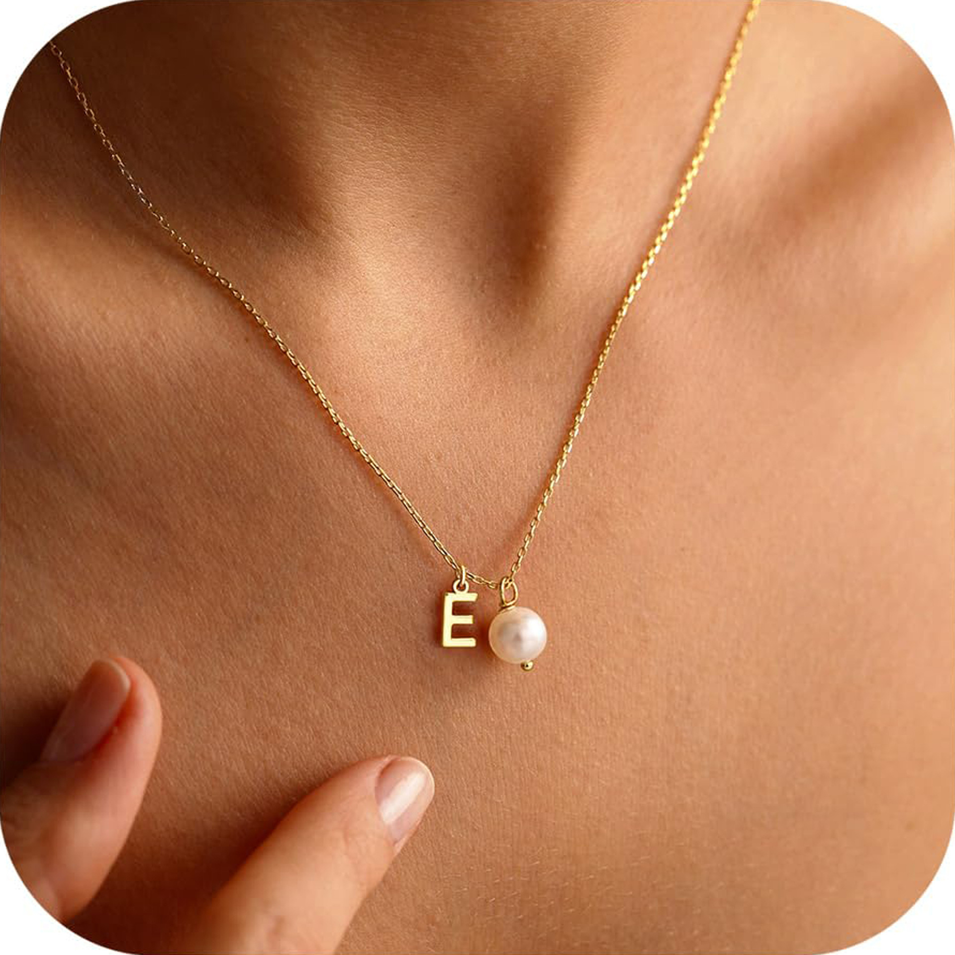 Stainless Steel 26 Letter Double Pendant Necklace - Image 9