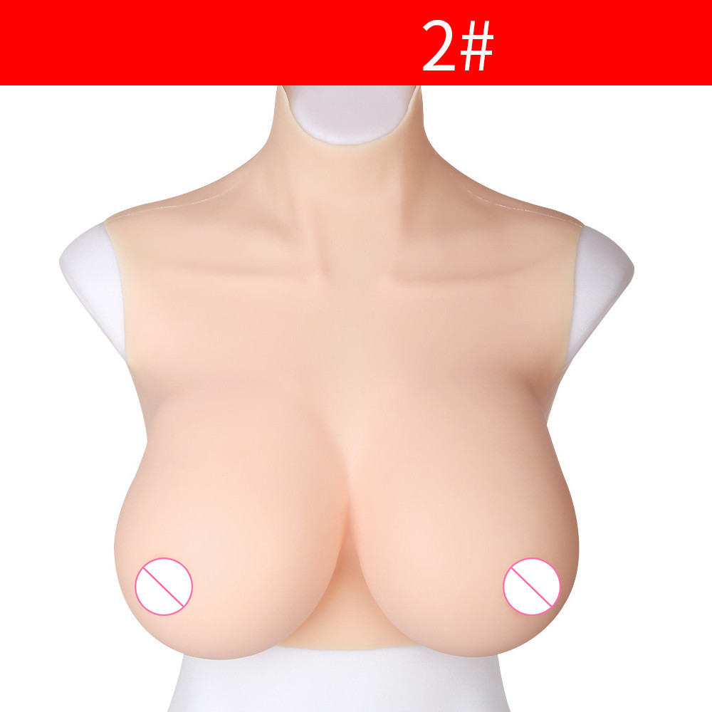 New Short High Neck Half Body Solid Fake Chest Liquid Silicone - Image 7