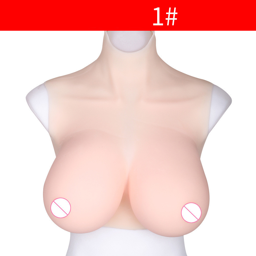 New Short High Neck Half Body Solid Fake Chest Liquid Silicone - Image 6